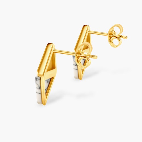 Kolczyki Savicki: srebrne pozłacane, howlity